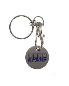 N&oslash;kkelring med handlevognmynt - 10-pack